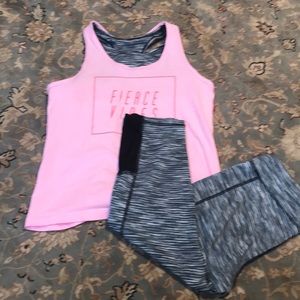 Girls Xersion L14 Tank and Capri Matching Set